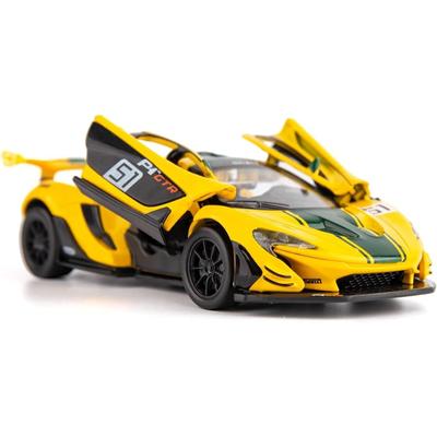 Modellautos aus Druckguss im Maßstab 1/32, Spielzeugautos, McLaren P1 GTR, Legierung, Rückzieh-Spielzeugauto mit Ton und Licht, Spielzeug für Mädchen und Jungen, Kinderspielzeug