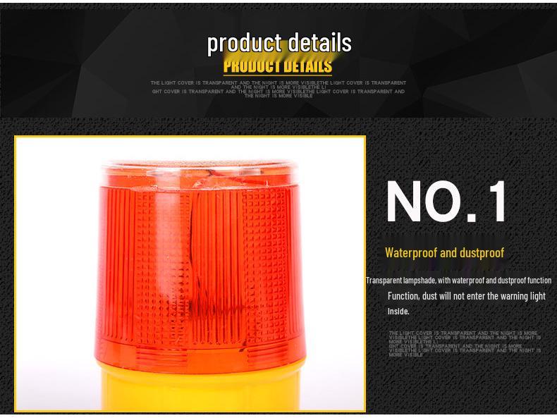 LED Solar Warning Light for Outdoor Construction and Road Safety