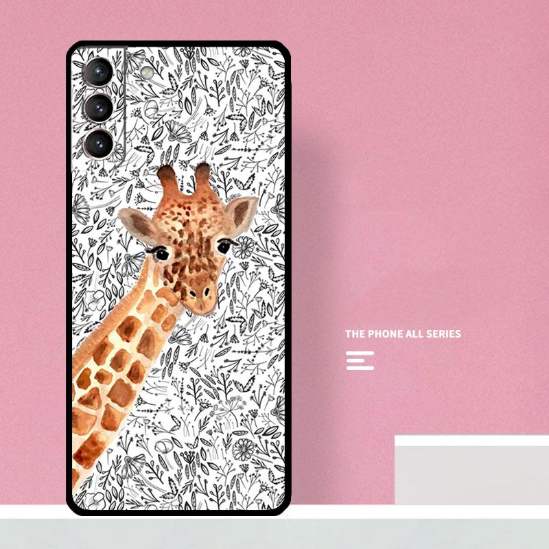Cute Cartoon Giraffe Phone Case For Samsung Galaxy S26 S23 Ultra S20 S21 S22 S24 S25 Plus S10 S25 FE Cover Coque