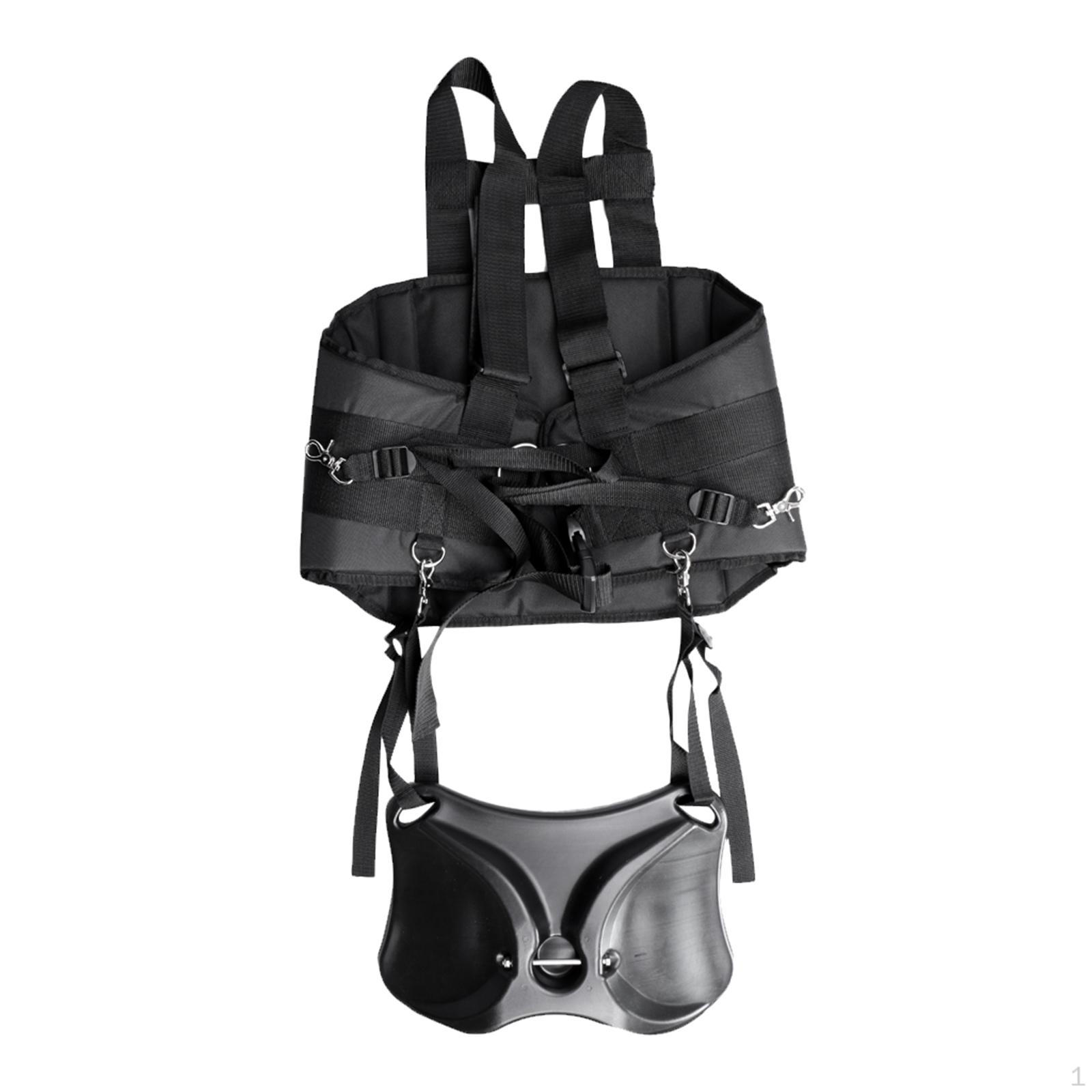 

Adjustable Strap Belt Fishing Shoulder Back Harness Pole Holder, Black, saltwater and freshwater