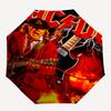 ACDC Theme Automatic Umbrella, Lightweight & Portable, 8 Rib, Perfect for Outdoor Travel, Birthdays, Christmas, Gifts.