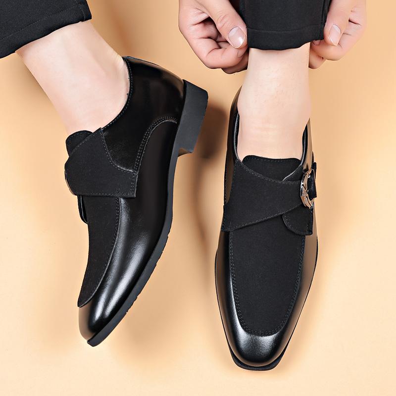 Fashion Brown Business Men's Leather Shoes Designer's Versatile and Trendy Styles Outdoor Leisure Party Office and Wedding Plus Size -48