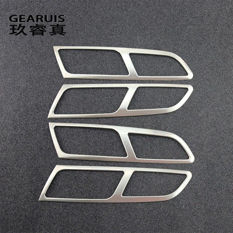 Car Styling Carbon Fiber Interior Door Handle Bowl Decoration Covers Stickers Trim For VW Volkswagen Passat B7 Auto Accessories