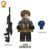 Deep Blue Soldier Action Figure with Iron Mask Building Blocks
