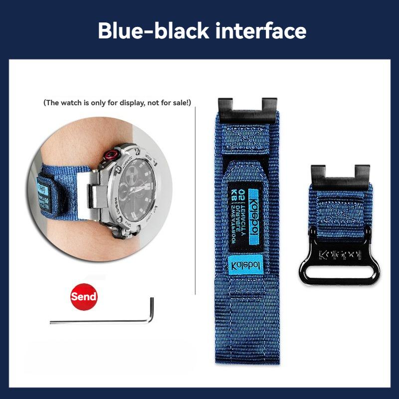 GST-B100 Nylon Strap For Casio G-SHOCK GST-210/W120L/S130/S310 W300/410G Modified Fabric Watchband Men Bracelet Wristband