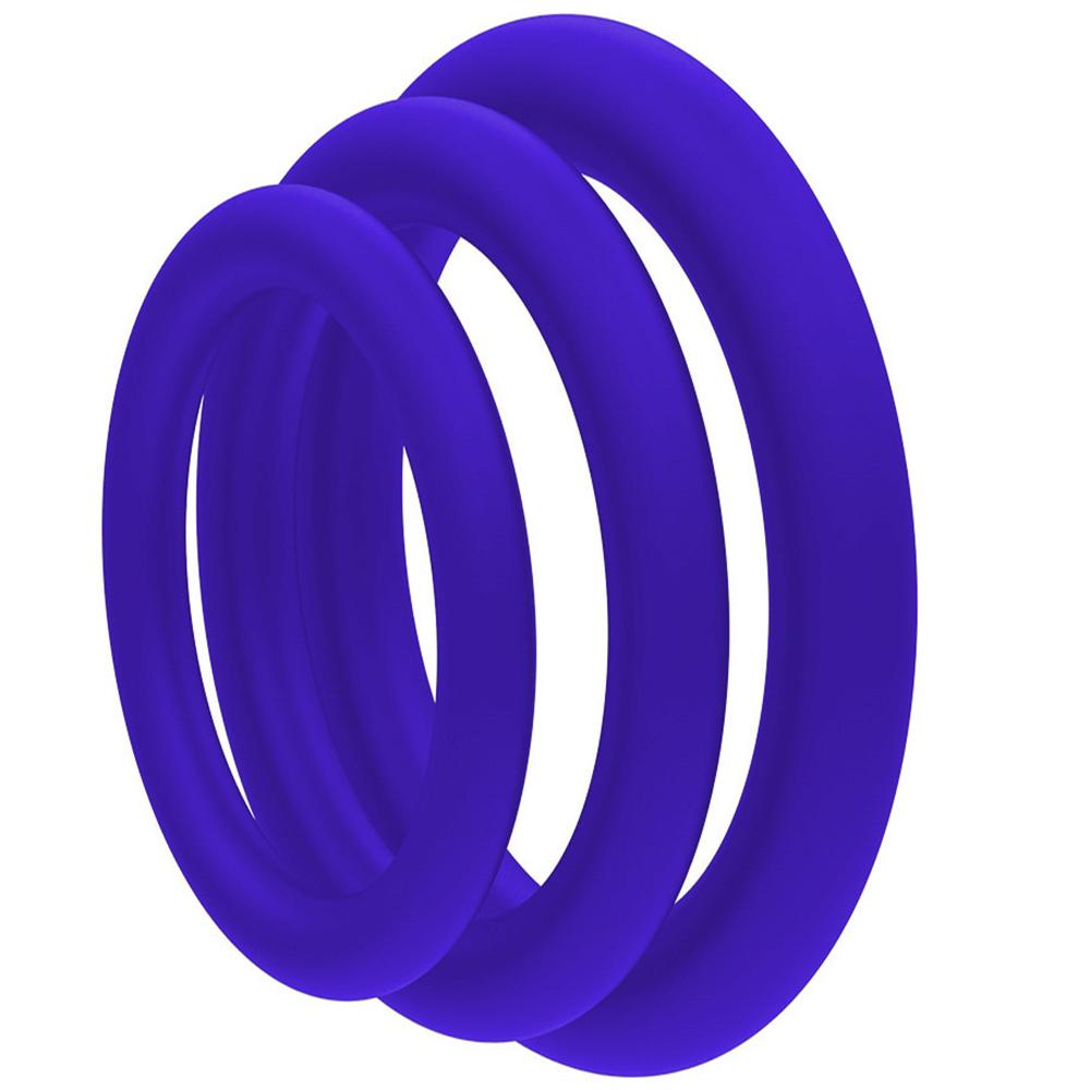 Silicone Penis Ring Set Sex Toys for Men 3 PCS Silicone Luminous Locking Ring Delayed Ejaculation for Men Adult Sex Toys