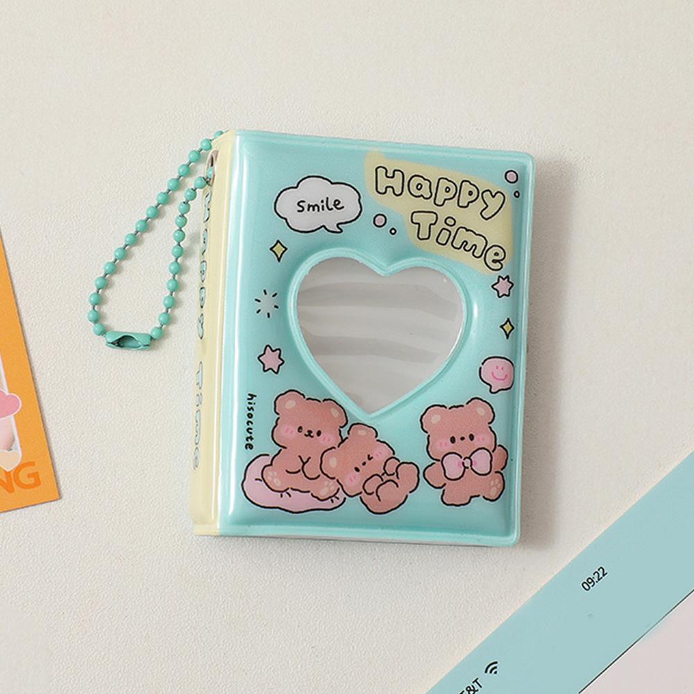 Small Card Storage Album Pendant Love Hollow Mini Photo Album Mini Album Photocard Holder Decorative PVC Cartoon Collect Book