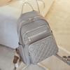Korean Style Women's Large Capacity Diamond Pattern Backpack