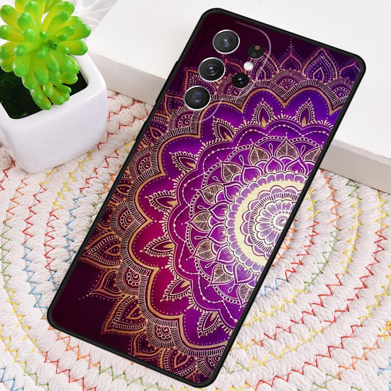 Indian Pattern Mandala Silicone Phone Case For Samsung Galaxy note 10 pro S26 S25 S24 S23 S22 S21 Plus S25Ultra Capa Cover