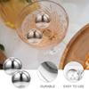 2 Pcs Stainless Steel Ice Stone Refreezable Reusable Whiskey Cooling Cube Gifts for Household Cubes