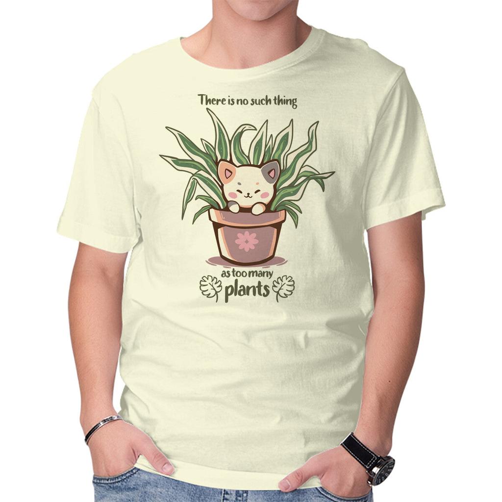 Unisex Crew Neck T-Shirt No Such Thing As Too Many Plants Graphic Short Sleeve Casual Tee