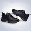 Fashion 2025 Casual Mens Shoes Comfortable Breathable Walking Shoes Soft Soles Soft Surfaces Official Solid Color Mens Shoes Thick Black