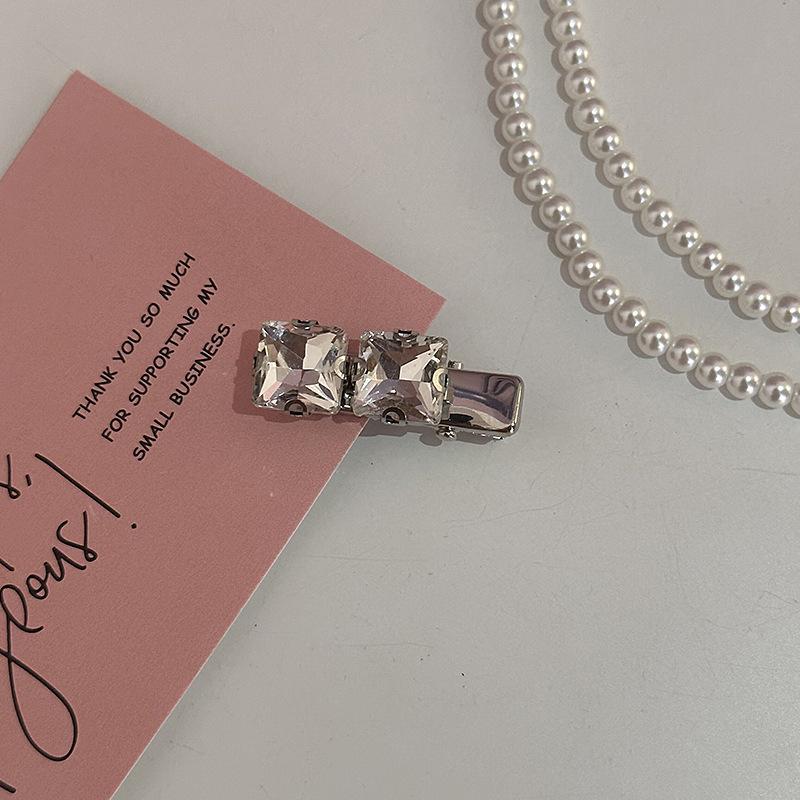 Rhinestone Love Heart Hairpins Y2K Pink Women Girls Sweet Cool Barrettes Women Korean Fashion Hiphop Hair Clip Style Accessories