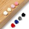 30pcs 6mm Resin Artificial Coral Beads for Jewelry Making Camelia Flower Beads DIY Earring Bracelet Neckalce Accessories