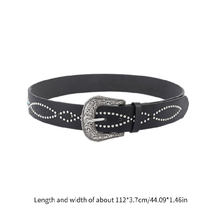Waist Belt Chain Studded Belt for Casual Costume Belt for Jeans Wrap Dress