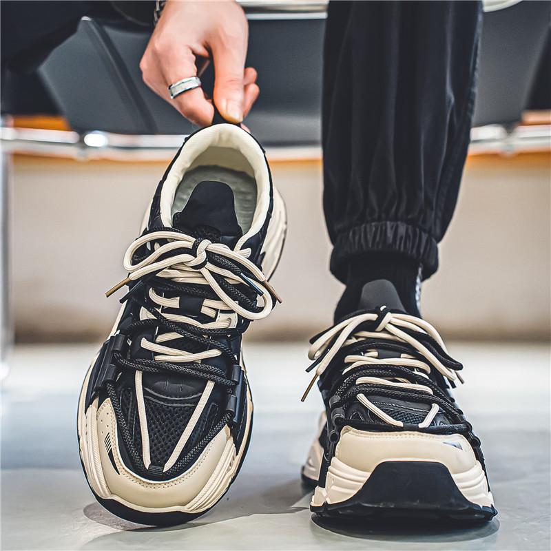 Putian Men's Shoes Breathable Height Increasing Internet Famous Popular Dad Teenagers' Sports Leisure Running Trendy