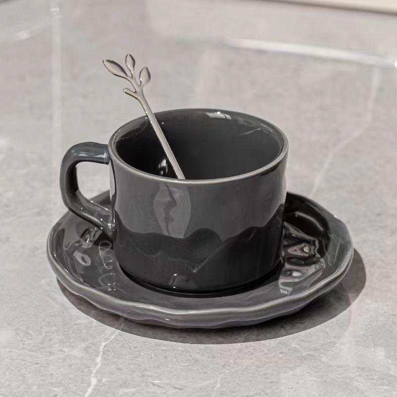 Light Luxury Coffee Cup, High-End Exquisite Afternoon Tea Tea Set, High-End Ceramic Women'S High-Value Cup And Saucer Set