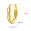 Stainless Steel Minimalist Round Hoop Earrings for Women