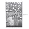 X-011 Heartbeat Nail Art Transfer Plate with Scraper – Stylish and High-Value Designs