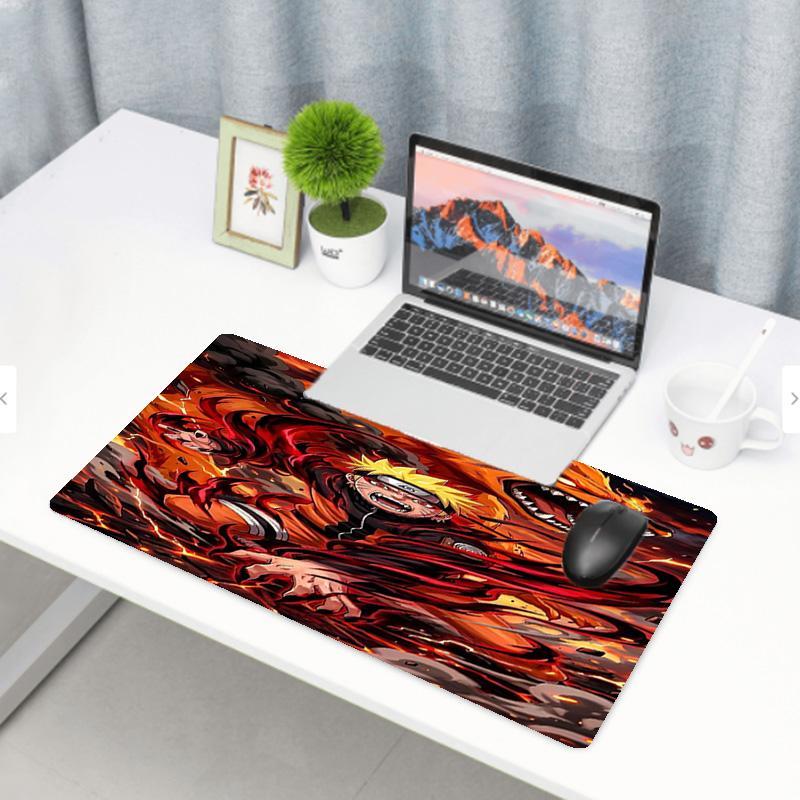 Demon Slayer Print Mouse Pad, Anti‑Slip Desktop Keyboard Mat, for PC Laptop Gaming Working Daily Use, Cool Festival Surprise Gift