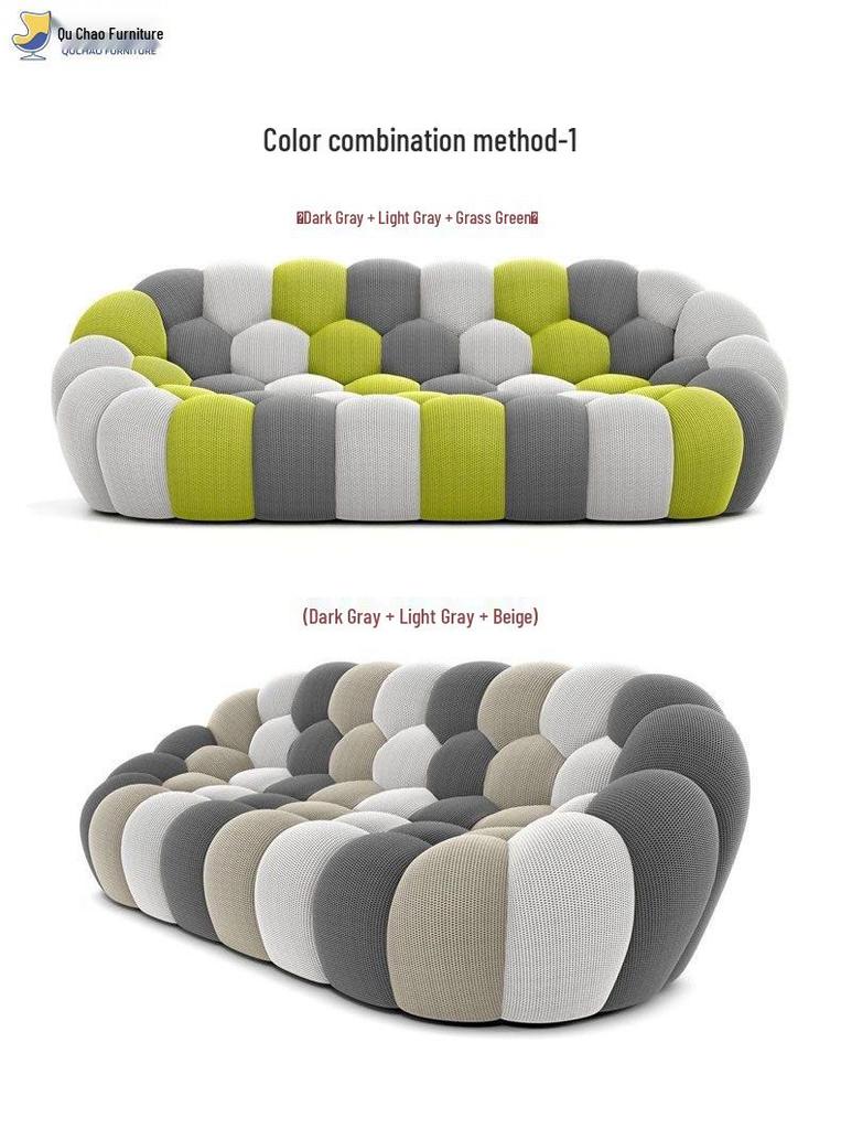 Roche Bobois Italian Modern Bubble Sofa - Light Luxury Irregular Shape for Small Apartment Living Room