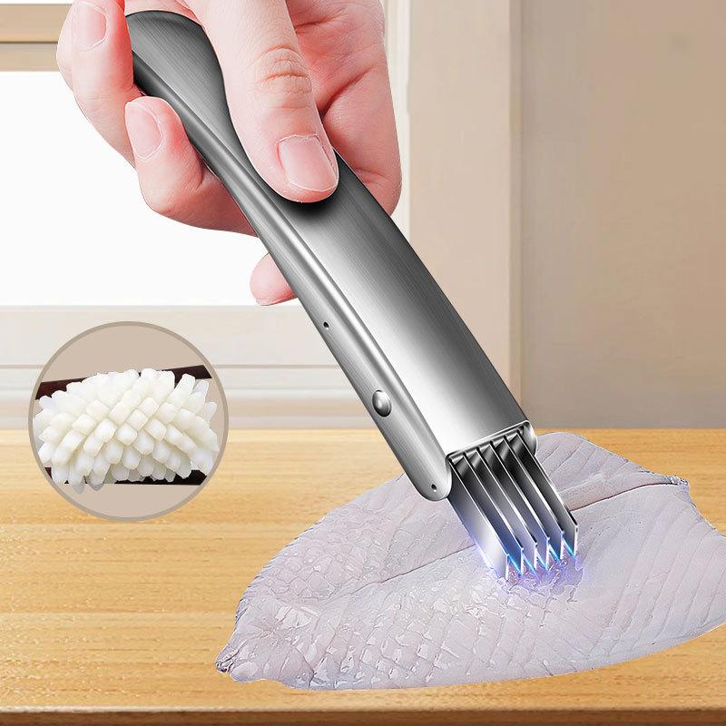 Shred Silk The Knife,Green Onion Slicer Shredder,Kitchen Veggie Cutter,Stainless Steel Onion Slicer Knife,Vegetable Chopper