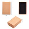 24pcs Cardboard Jewelry Set Box for Ring Necklace Rectangle Tan 8x5x2.5cm