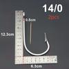 Stainless Steel Fishing Hooks 7731 Big Game Thick Tuna Bait Fishing Hook Sea Shark Extra Strong Saltwater