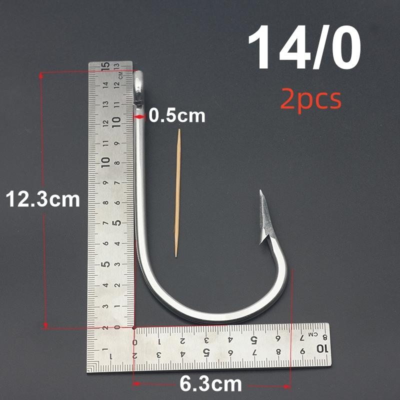 Stainless Steel Fishing Hooks 7731 Big Game Thick Tuna Bait Fishing Hook Sea Shark Extra Strong Saltwater