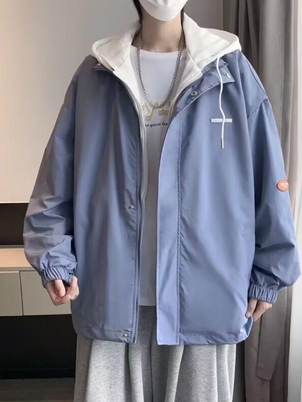 Retro Men's 2025 Solid Color Two-Piece Jacket: Casual, Versatile, Comfortable Design