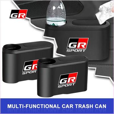 Hanging Car Trash Can Auto Emblem Garbage Box Accessories for Toyota Trd GR Corolla Yaris Aygo Prius CHR Camry Auris Avensis Land