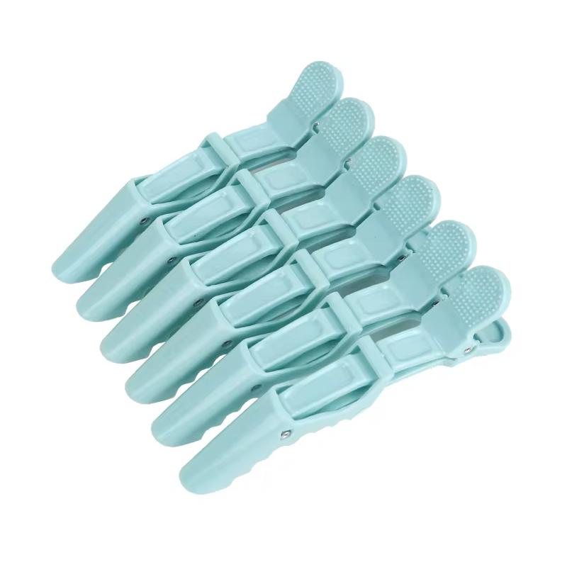 6pcs Salon Tools Hairdressing Crocodile Clip, Hair Clip, Perm Hair Dyeing Plastic Clip For Hair Accessories