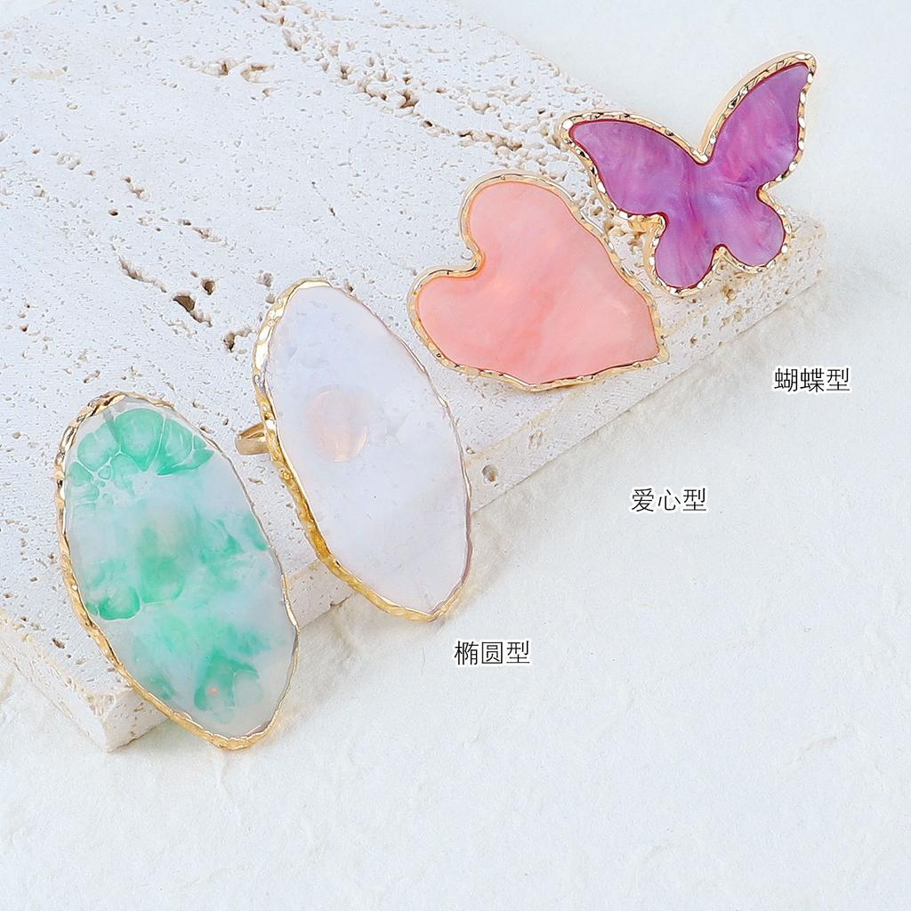 Japanese Nail Art Smudge Amber Ring Palette Resin Palette Nail Art Paint Glue Palette Display Board