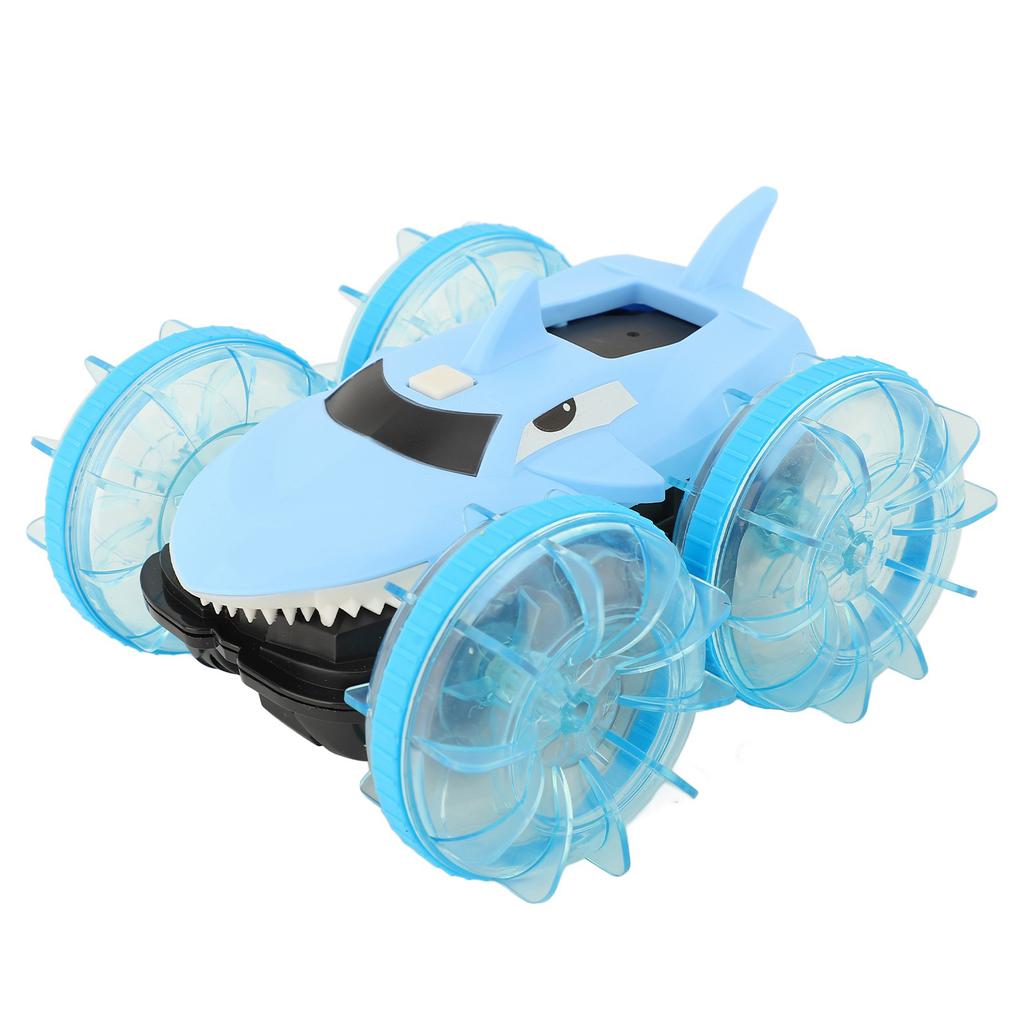 Amphibious Remote Control Car Shark Truck Stunt Car Dual Side Flip Stunt Vehicle for Children