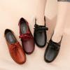 Spring and autumn single shoes soft sole non-slip breathable comfortable work shoes leather shoes middle-aged women's shoes professional lace-up