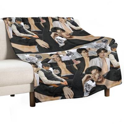 Byeon Woo-seok Throw Blanket Hair Sofa Furrys Wednesday Blankets