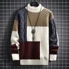 Men's Autumn and Winter Thick Stitching Trend Wool Bottoming Sweater