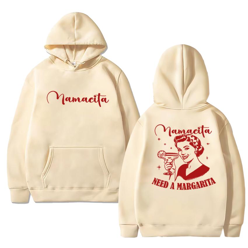 Hot Sale Mamacita Needs A Margarita Lemon Double Sided Printed Sweatshirt Unisex Fashion Y2k Hoodie Men Women Fleece Pullovers