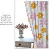 Pink Orange Flower Curtains Girls Bedroom Retro Hippie Groovy Daisy Floral Print Window Treatments Kids Curtain Polyester Ideal For