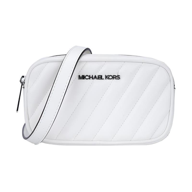 MICHAEL KORS Rose Letter Logo Quilted Color Block Artificial Leather Waist Bag Women s White белый