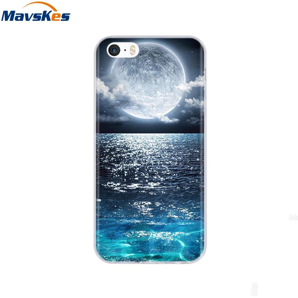 For iPhone 5s SE 5 Case Cover Silicone Soft TPU Cover Print Flower Cute Animal Phone Case For iPhone 6s 6 7 8 Fundas Clear Cases