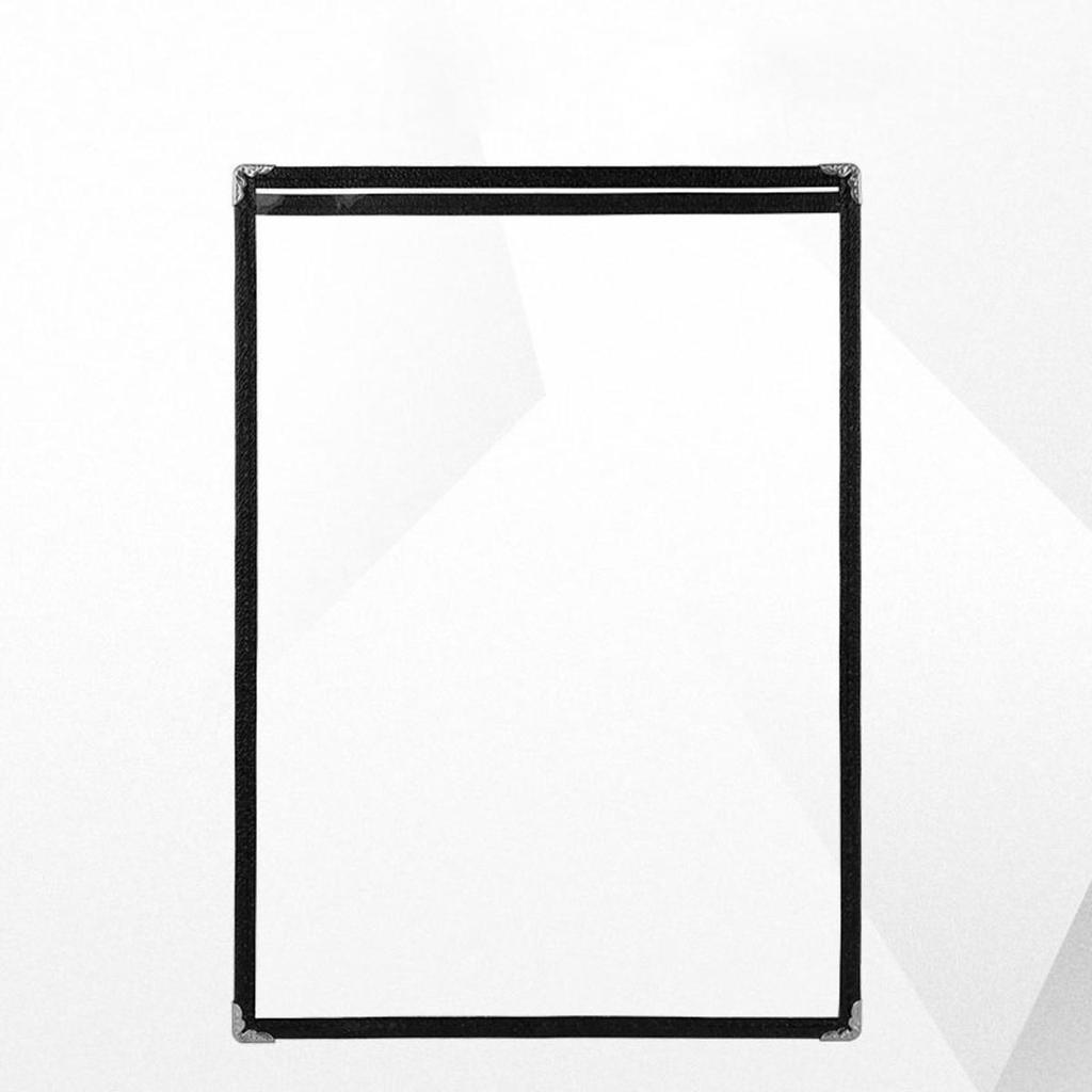 Složka na menu Dvojité panely Průhledné Kapsy na formát Letter Kovové rohy Obaly na menu pro Hotel Restauraci Bar Kavárnu