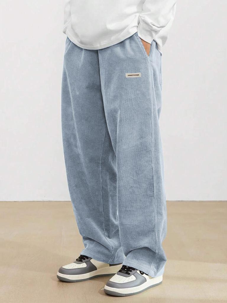Men's Japanese Style Wide-Leg Cargo Pants - Autumn/Winter Casual Trousers