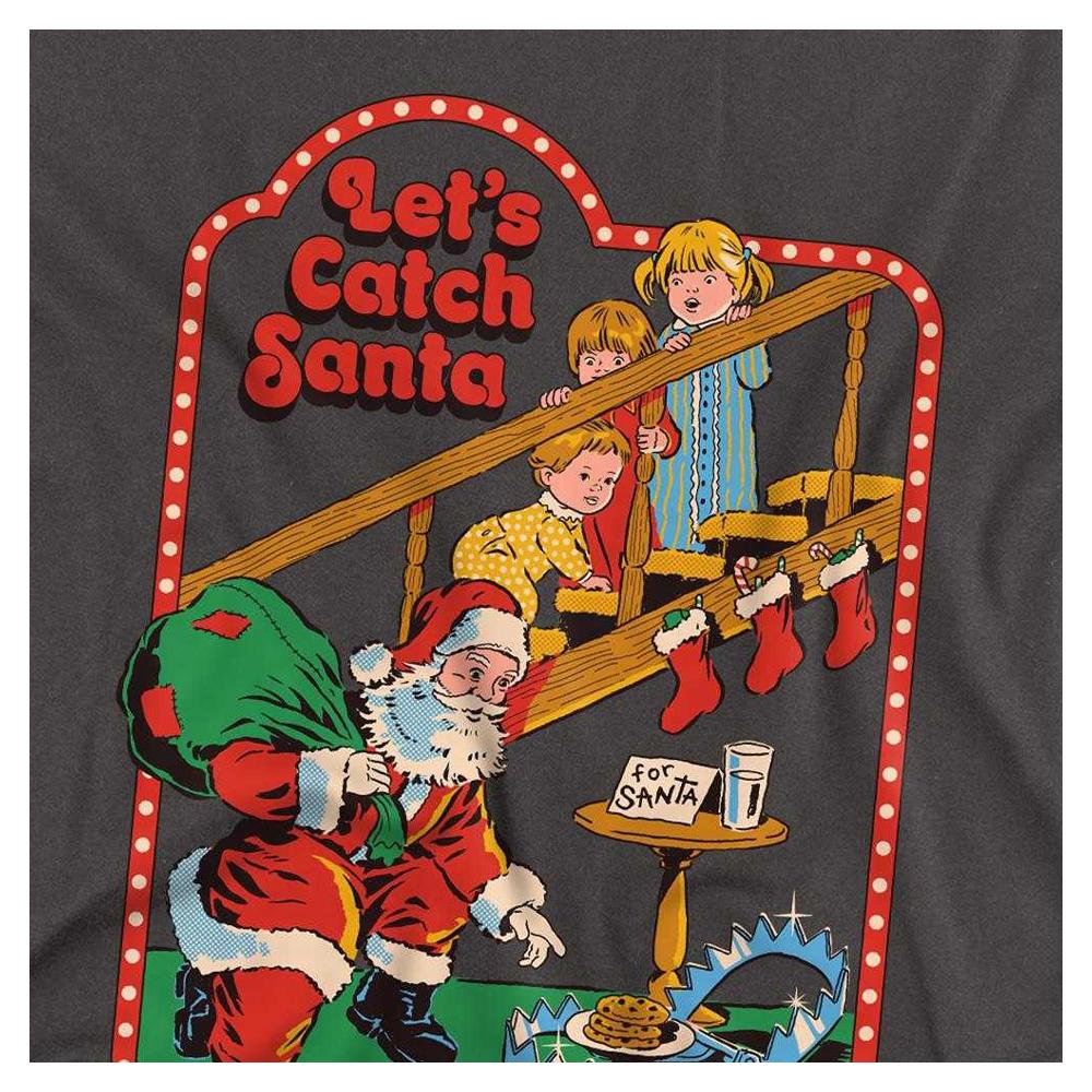 Steven Rhodes Unisex Adult Let´s Catch Santa Long-Sleeved T-Shirt
