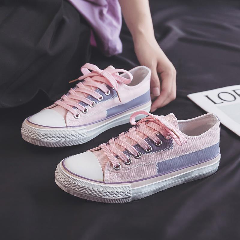 Fashion Womens Shoes High Top Cute Pink Canvas Shoes For Women Summer Retro Style Student Versatile Women’s Board Shoe Zapatos De Mujer