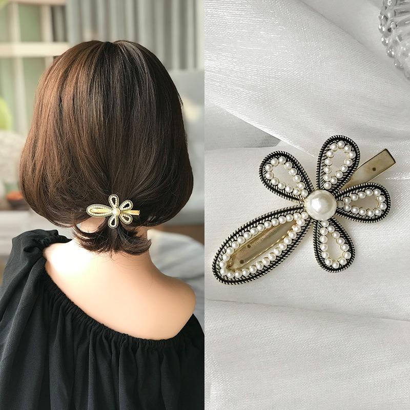 Elegant Rhinestone Hairpins Women Girls Pearl Hair Clips Pins Barrettes Accessories BB Hairclip Hairgrip Headdress