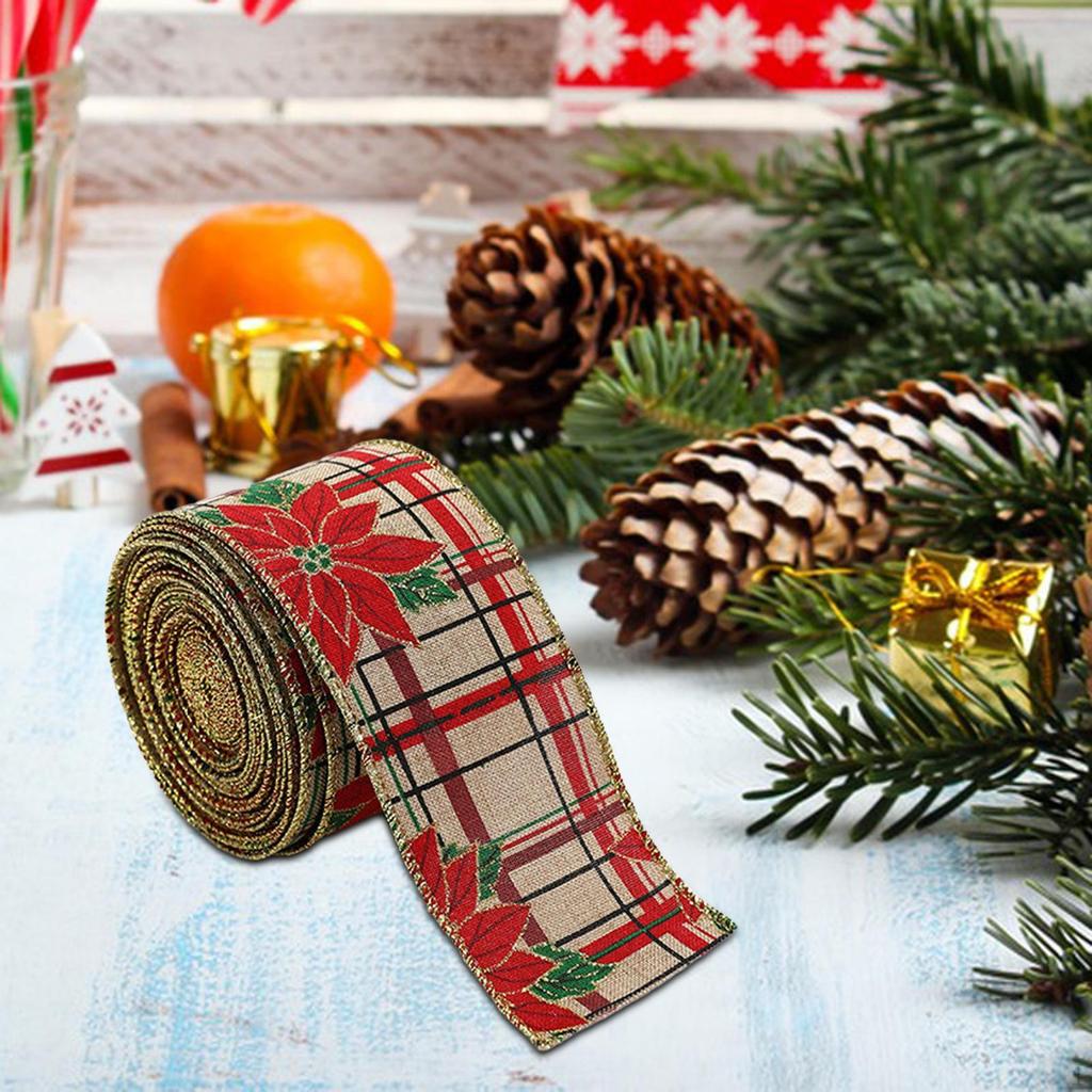 Christmas Ribbon DIY Fashion Present Wrapping Multipurpose Xmas for