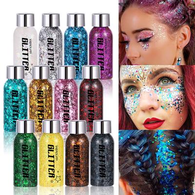 Dwunastokolorowy cień do powiek Mermaid Face Sequins Performance Stage Nightclub Gel Sequins