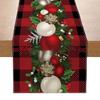 Christmas Table Runner Linen Holiday Decor Creative Halloween Thanksgiving Tablecloth Festive Atmosphere