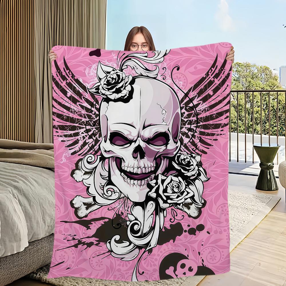 

E-Ed H-Hardy-ES Fashion Brand Blanket Flannel warm comfort soft plush blanket For Picnic Beds Sofas Homes And Bedrooms 30x40in